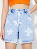 Women's Clothing Loose Slim Printed Jeans Shorts_ecoleips.com