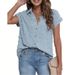 Aria Basics Aria Basics Cross-border European And American Foreign Trade Women's Clothing 2023 Summer New Loose-fit Buttoned Short-sleeve_ecoleips.com