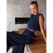 Fashion Cotton And Linen Suit Women's Summer Padded Shoulder Sleeveless Top And Trousers Two-Piece Casual_ecoleips.com