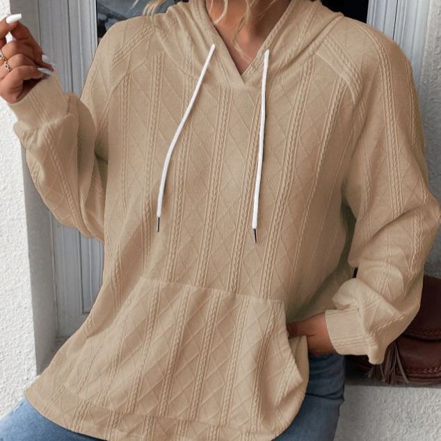 Women's Fleece Hooded Pullover Sweatshirt Casual Style Loose Fit Autumn Winter Fresh And Sweet Creative 2026_ecoleips.com