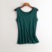 Women's Knitted Vest 2024 Summer Loose Round Neck Sleeveless Top Mulberry Silk Base Shirt T-Shirt For Women_ecoleips.com