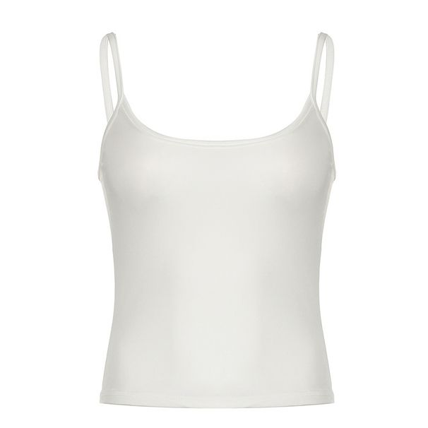 Aria Basics Aria Basics Cross-border European And American Street Style Solid Color Basic Off-shoulder Square-neck Camisole Summer, Suitable For_ecoleips.com