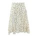 Women's Clothing Chic Irregular Skirt For Women With Ruffles Style Apricot Polka Dot Color Women's Clothing_ecoleips.com