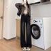 New Autumn And Winter Korean-style Jeans, Fleece-lined, Thickened, High-waisted, Slimming, Loose-fitting, With A_ecoleips.com