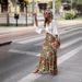 2025 Ins Internet Celebrity Style Summer New Printed Vacation Casual Midi Skirt For Women_ecoleips.com