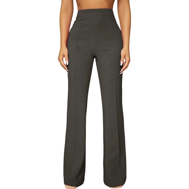 Women's Clothing High Waist Straight Leg Pants - Professional Office Trousers With Stretch, Comfortable Work Pants For Business Casual, 10 Colors_ecoleips.com