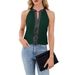 New Women's Clothing Sexy Halterneck Splicing Sequins Fashion Sleeveless Tops For Women_ecoleips.com
