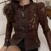 Summer New Arrival Women's Slim Fit Blouse Lace Crochet Stand Collar Fashion Elegant Commuter Style_ecoleips.com