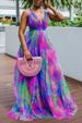 Women's Clothing Print Large Hem Mesh Dress Commuter Plus Size Women's Dress_ecoleips.com
