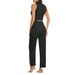 Women's Clothing Fashion Sleeveless Small Vest High Waist Temperament Straight Pants Two Piece Set_ecoleips.com