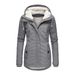 Women's Fleece-Lined Longline Hooded Coat – Winter Commuter Jacket With Zip Pockets, Thick Poly-Cotton Blend For Work & Travel_ecoleips.com