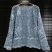 Elegant French Crochet Lace Long Sleeve Knitted Top For Women, Plus Size Flattering Blouse, Lightweight Spring Summer Layering Piece_ecoleips.com