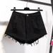 2025s Plus Size Denim Frayed Shorts For Women Summer High Waist Fat MM 100kg Loose Slimming Ripped Wide Leg Student A-line Hot_ecoleips.com
