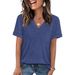 2026 European And American Cross-border Foreign Trade Women's Clothing Spring/summer New Solid Color V-neck_ecoleips.com