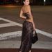 Women Sexy Lace Patchwork Wrap Chest Bodycon Hip Wrap Mid Length Long Dress Two Piece Set Elegant Party Evening Dress_ecoleips.com