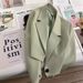 Women Of Petite Size 2025 Spring And Autumn Emerald Green Season New Style All Match Small Suit Trendy Women_ecoleips.com