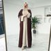 Women's Clothing Women's Muslim Two Piece Set Abaya Cardigan Robe Dubai Long Skirt Middle East Style Modest Abaya Dress_ecoleips.com