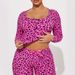 Women's Clothing Summer Comfortable Home Round Neck Long Sleeve Tight Three Button Trousers Suit_ecoleips.com