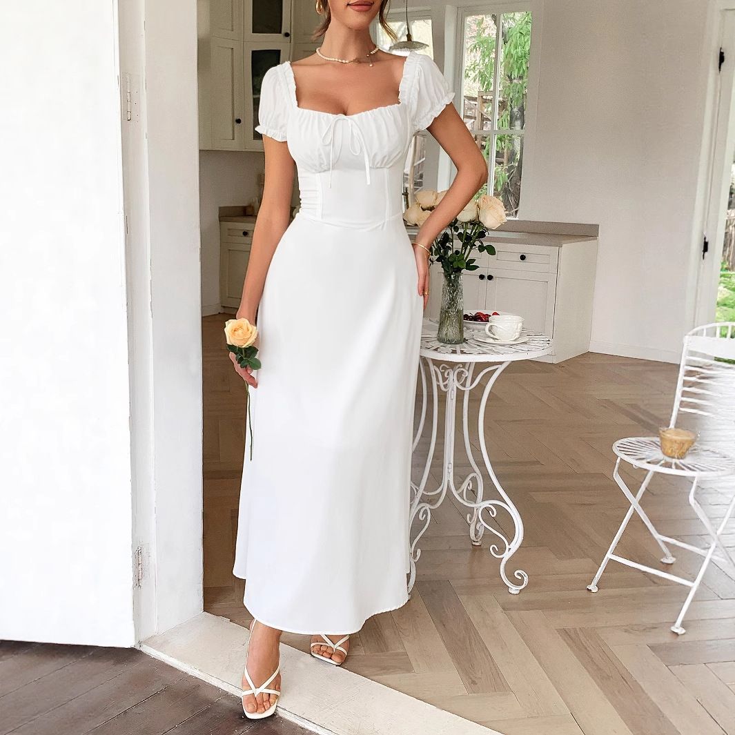 European And American Party Evening Off-shoulder Short-sleeve Dress, Women's Clothing, 2026 Spring/summer_ecoleips.com