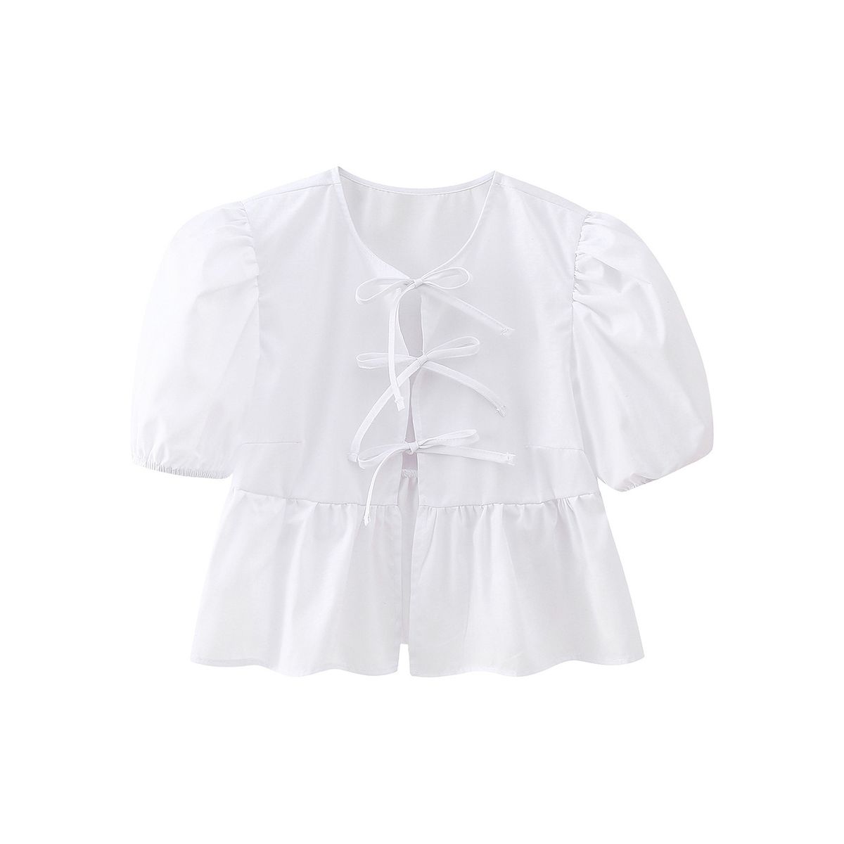 European And American Style Cross-border Independent Site 2024 Spring-summer New Women's Versatile Tie-dye Puff_ecoleips.com