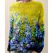 3D Printed Women's Floral Pattern Pullover Sweatshirt Without Hood, Casual Loose Long-sleeve Top, Popular Item_ecoleips.com