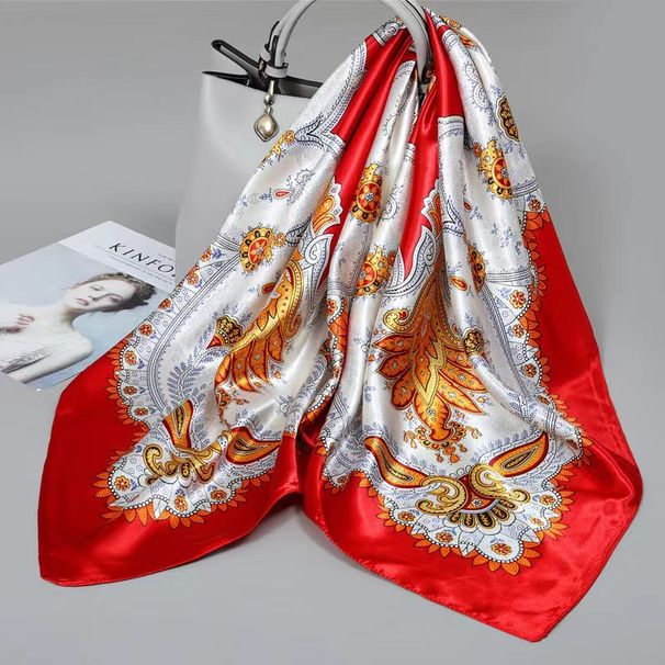 Large Square Scarf Women's Casual Fashion Accessory Cashew Print Middle Eastern Style For Muslim Culture_ecoleips.com