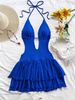 Summer New Style Sexy Backless Halter Neck Dress Slimming Waist High End Women's Clothing_ecoleips.com