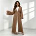 New Fashion Abaya Dubai Luxury Women Elegant Maxi Dress Diamonds Long Sleeve Fitted Cardigan Islamic Clothing_ecoleips.com