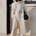 Women's Clothing Long Sleeved Lapel Solid Color Double Breasted Slim Fitting Coat_ecoleips.com