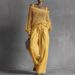 Women's Clothing Women's Comfortable Two Piece Set Openwork Knit Top And Linen Pants Trendy Casual Fashion For Formal & Casual For Women_ecoleips.com