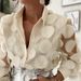 Women's Blouse 3/4 Length Sleeve Blouses Elegant Classic Style Solid Color_ecoleips.com