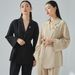 Shengdu Clearance Sale: Spring/Summer Elegant Acetate Smooth Tie-Up Niche Blazer Cardigan For Sun Protection_ecoleips.com