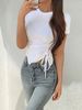 Women's Clothing Slim Summer Sexy Waist Revealing Irregular Top Trend_ecoleips.com