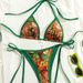Women's Clothing Double Layer Floral Bikini Lace-Up Swimsuit Sexy Style Fabric Bikini Set For Summer Vacation_ecoleips.com