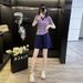 Women's Clothing Loose Slimming Shorts Two Piece Suit_ecoleips.com
