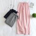 Spring Autumn Women 100%Cotton Sleep Bottoms Female Plus Size Night Trousers Sleepwear Pants Lovers Casual Polka Dot Home Pants_ecoleips.com
