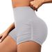 Women's Clothing Women's High Waist Peach Hip Quick Drying Tight Running Fitness Pants Threaded Solid Color Sports Pants_ecoleips.com