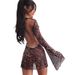 2021 Spring New Women's Fashion Halter Neck Flared Sleeve Sexy Backless Slim Fit Bodycon Dress_ecoleips.com