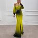 Women's Clothing Style Contrast Color Rendering Dress Autumn Women's High End Slim Waist Long Sleeve Dress Women_ecoleips.com