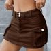 Women's Clothing Autumn New Ins Style Street Solid Color Low Waist Slim Hip Skirt_ecoleips.com