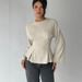 Women's Flared Sleeve Top Long Sleeve Blouse Elegant Soft Stretch Fabric for Casual And Dressy Occasions Spring Summer_ecoleips.com