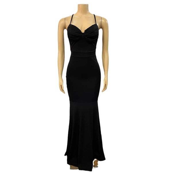 Women’s Clothing Fashion New Temperament Sexy Low Cut Sling Backpack Hip Dress Women's Clothing_ecoleips.com