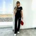 Women's Summer Arrival Letter Print Crew Neck Short Sleeve T-Shirt And Straight Leg Casual Pants Comfortable Lazy Person Set_ecoleips.com