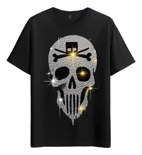 Women's T-Shirts Tshirt Muscle Freaks Skull Diamond Rocker Style_ecoleips.com