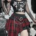 Irregular Plaid Lace Patchwork Midi Skirt XS25091 Dark Black New Summer Style Women's Comfortable Dress_ecoleips.com