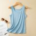 Modal Camisole For Women Spring Summer Thin Slim Fit Versatile Base Shirt Ribbed Mask Slimming Single Top_ecoleips.com