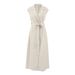 French Commuter Temperament Cotton And Linen Dress Female 2025 Summer Elegant Khaki Lace Shirt Dress Long Skirt Women's Clothing_ecoleips.com