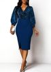 Women's Clothing Large Size High Waist Splicing Shiny Slim Fit Hip Party Dress_ecoleips.com