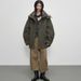 girl 2025 Winter New Korean Style Retro Casual Large Lapel Mid-Length Parka Warm White Duck Down Jacket For Women_ecoleips.com
