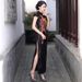 Elegant Stage & Banquet Cheongsam – Modern Slim-Fit Long Qipao Dress For Performances & Special Occasions_ecoleips.com